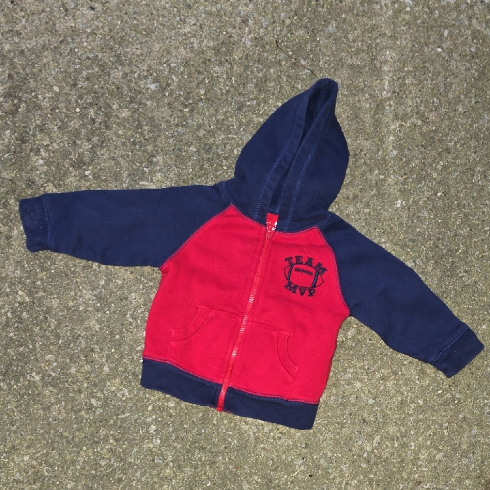Okie Dokie Kids Team MVP Red and Blue Hoodie 6-9 Months
